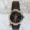 Used Working Item Rare Out of Print Vivienne Westwood Heart Charm Orb All-over Pattern Belt Watch Vivienne Westwood