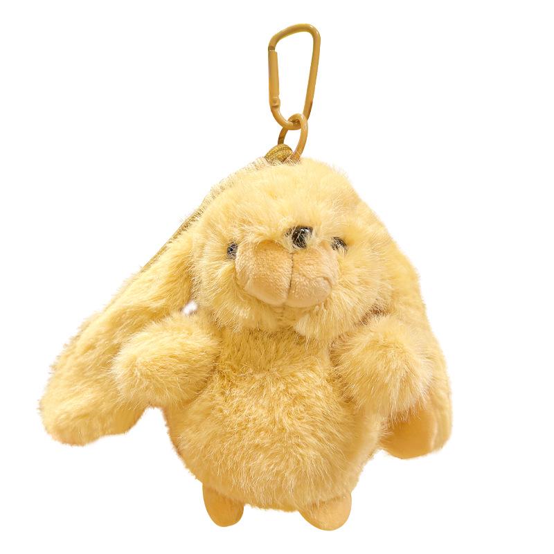 Cute Long-Eared Rabbit Plush Keychain Ornament - Girly Doll Backpack Charm