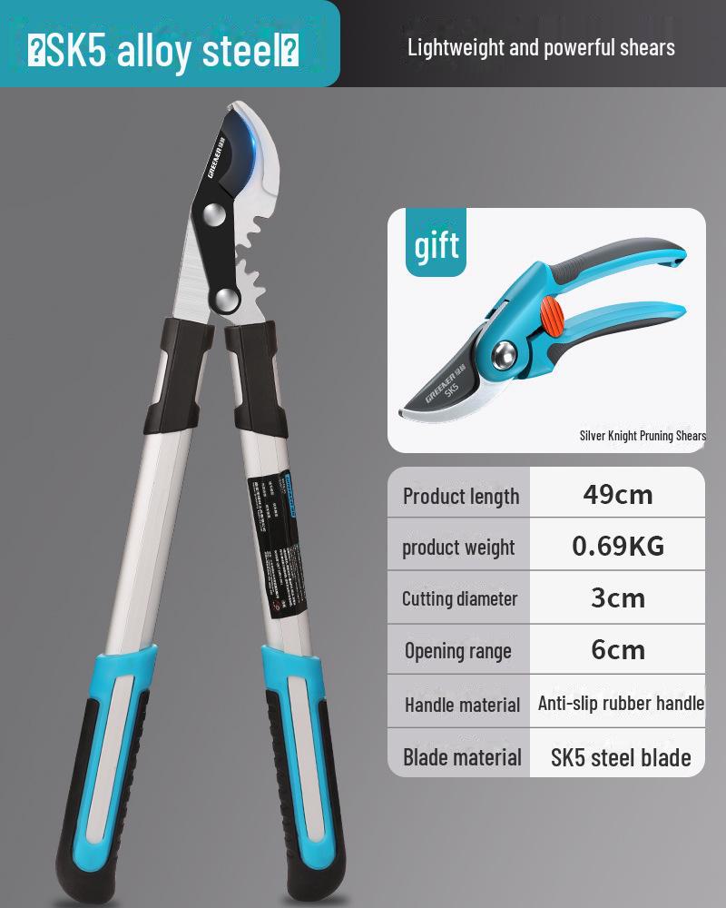 "Green Forest Heavy-Duty Pruning Shears: Strong, Labor-Saving Scissors for Thick Branches and Fruit Trees"
