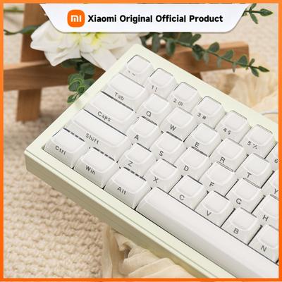 Xiaomi Womier White Custom Side Printed Keycaps Crystal Jelly Keycaps 113 Keys OEM Profile for Cherry MX Switches Mechanical Keyboard