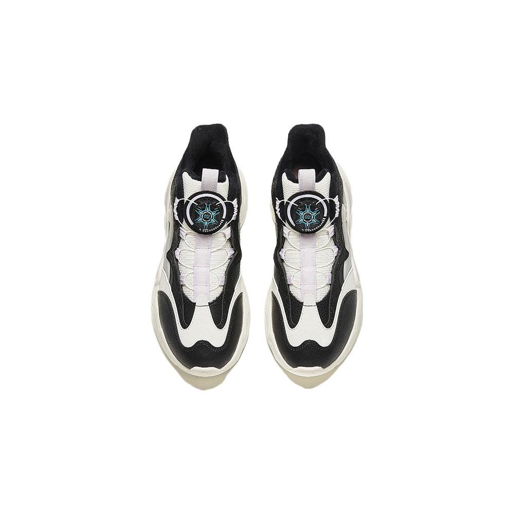 Anta Kids Knob Non-Slip Shock Absorbing Wear-Resistant Breathable Low-Top Running Shoes Kids running shoes White Black A322346906-4