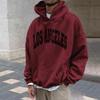Heren losvallende hoodie met print