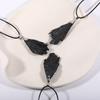 Natuursteen Zwarte Toermalijn Hanger Kristal Onregelmatige Ketting Voor Boho Stijl Sieraden