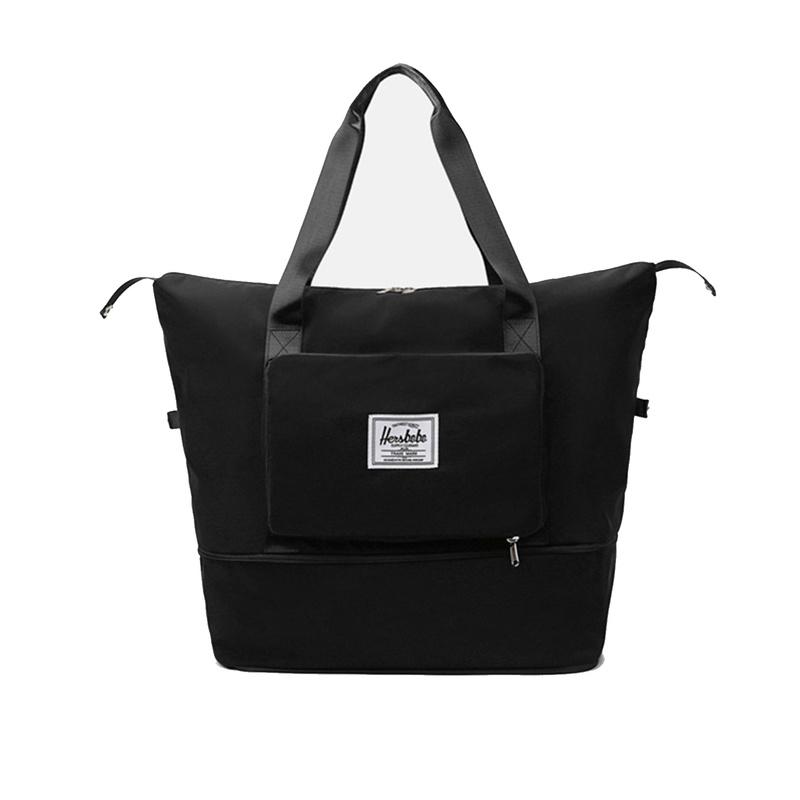 Dry and Wet Separation Travel Bag Sports Large Capacity Folding Portable Shoulder Bag Foldable Luggage Bag Waterproof