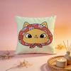 Cool Bandana Cat Graphic Cushion Cover Comfortable Durable Pillow Cover MultiScene for Home Office Car Sofa