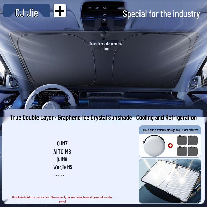 Car Sunshade Windshield Heat Insulation Blackout Curtain