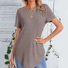 Spring and Summer Women's Back Single-breasted Blouse Casual Loose Comfortable T-shirt
