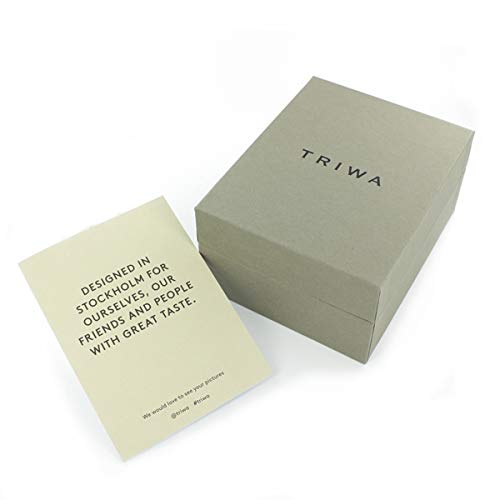 TRIWA Women's Scandinavian Brand AQUATIC NIKKI Dual Time Watch, Organic Leather, Smoky Gray and Dark Brown, NKST103-SS010412 [Parallel Import]