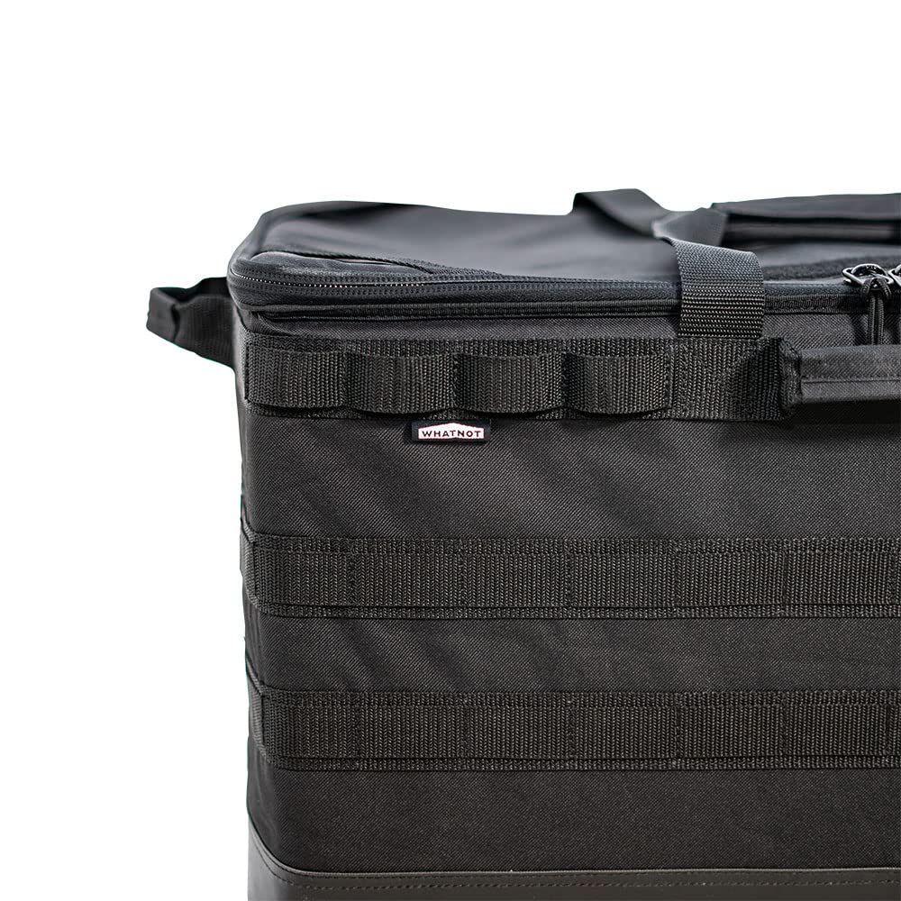 WHATNOT Foldable Gear Container Tool 620mm Wide x 400mm Deep x 380mm Bag, Black, High, GC-01-BK