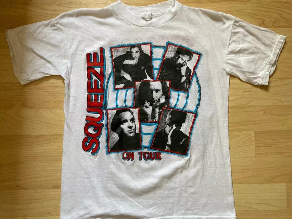 Vintage Squeeze Band Cosi Fan World Tour Live Band Tee 1985 Tour Shirt