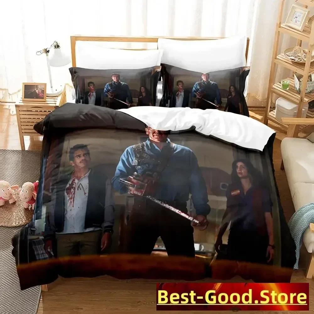 Ash VS Evil Dead Bedding Set Single Twin Printed Bed Set With Pillowcase Bed Duvet Cover Soft Single Double Queen King Size