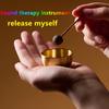 2 Pcs Tibetan Singing Bowl, Handcrafted Copper Meditation Bowl, Yellow, with Mallet and Ball Included, for Sound Healing and Meditation