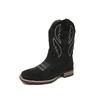 Herren Plus Size Bestickte Leder-Cowboy-Stiefel - Western Style zum Hineinschlüpfen Hohe Stiefel