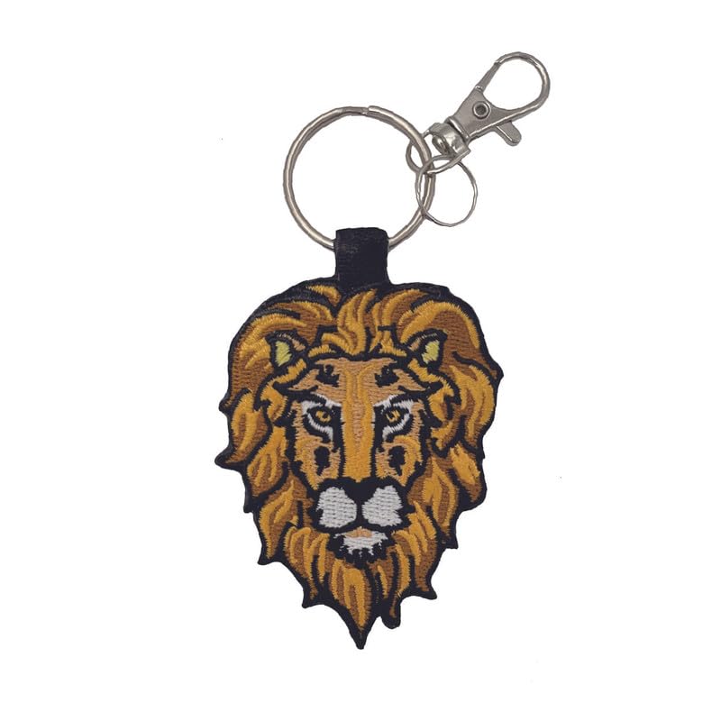 

[HINIHAO HI,] 1 pc Lion Double-Sided Embroidered Keychain