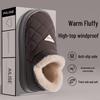 2025 Men's Extra Large Non-Slip Warm Cotton Slippers - Autumn/Winter Indoor Shoes for Elderly with Thick Sole and Heel Cover