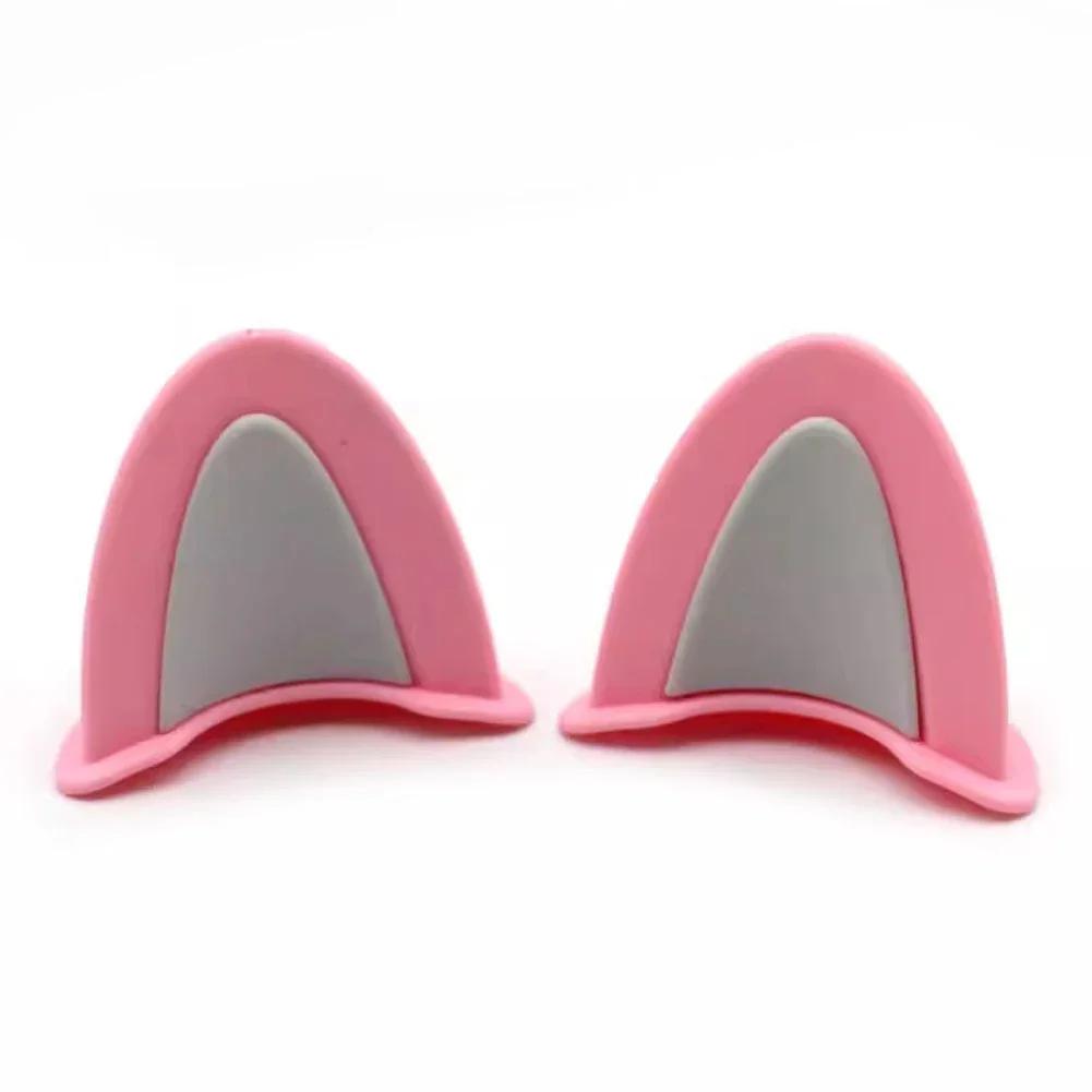 2pcs Cute Motorcycle Helmet Cat Ears Electric Car Motocross Stickers Driving Styling Universal Helmet Decoration Accessories