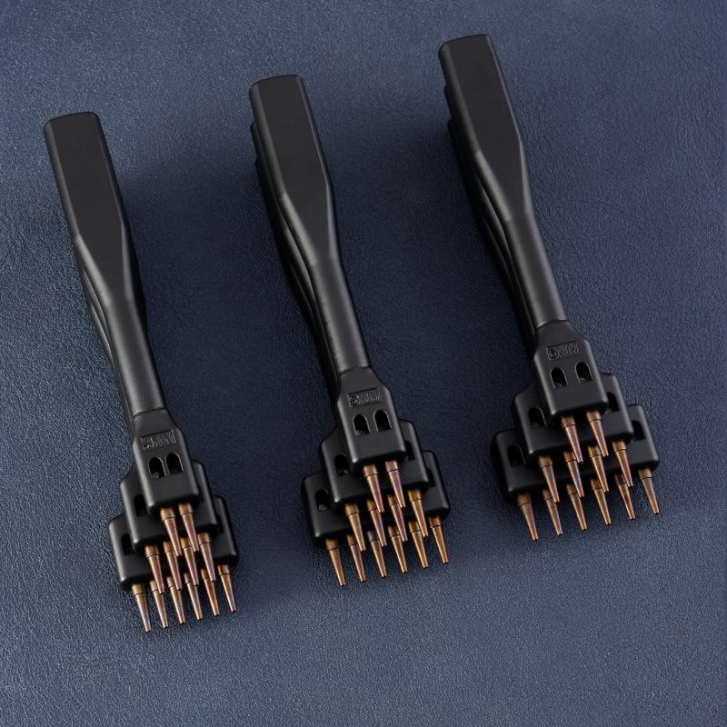 Leather Punching Row Tool 10121 Round Hole Punch for Manual DIY Leathercraft 1.0mm Stitching Hole Cutting for Handmade Goods