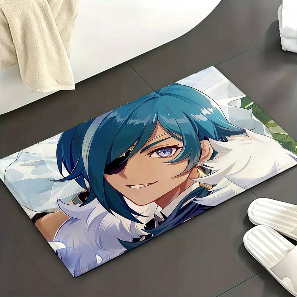 K-Kaeya Genshin Impact Floor Mat Soft Non Slip for Entry Door Bathroom Indoor Home Decorative Carpet