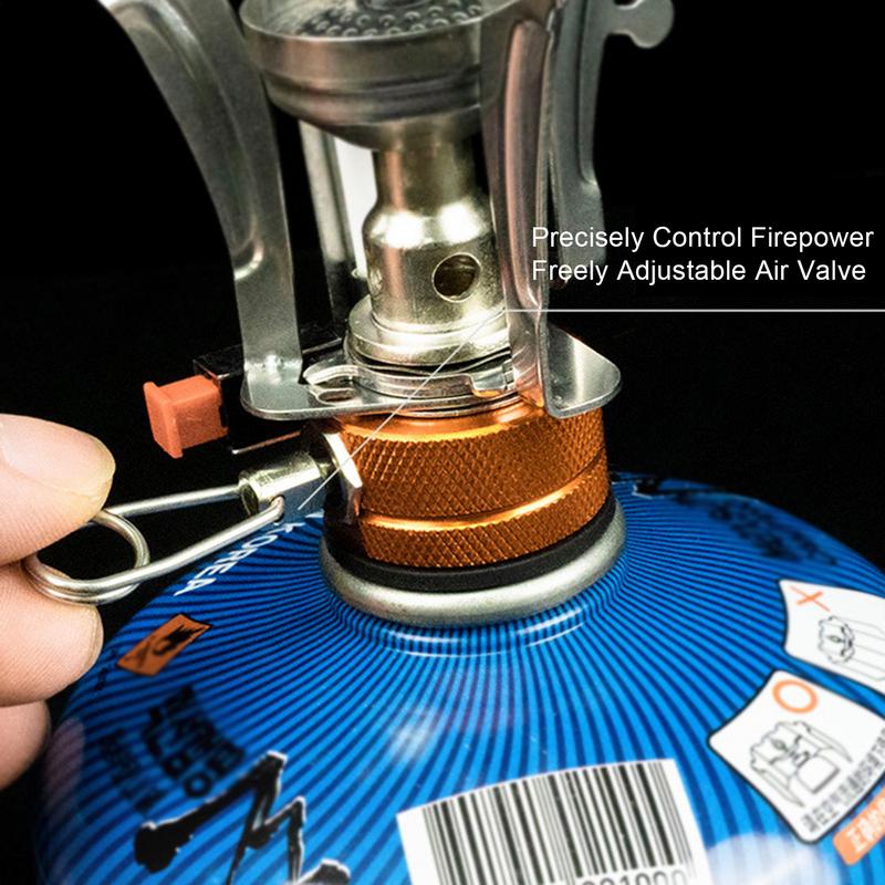 Hiking Stove 3000W Portable Mini Pocket Rocket Camping Backpack Canister Stove Outdoor Cooking Burner Mini Canister Outdoor