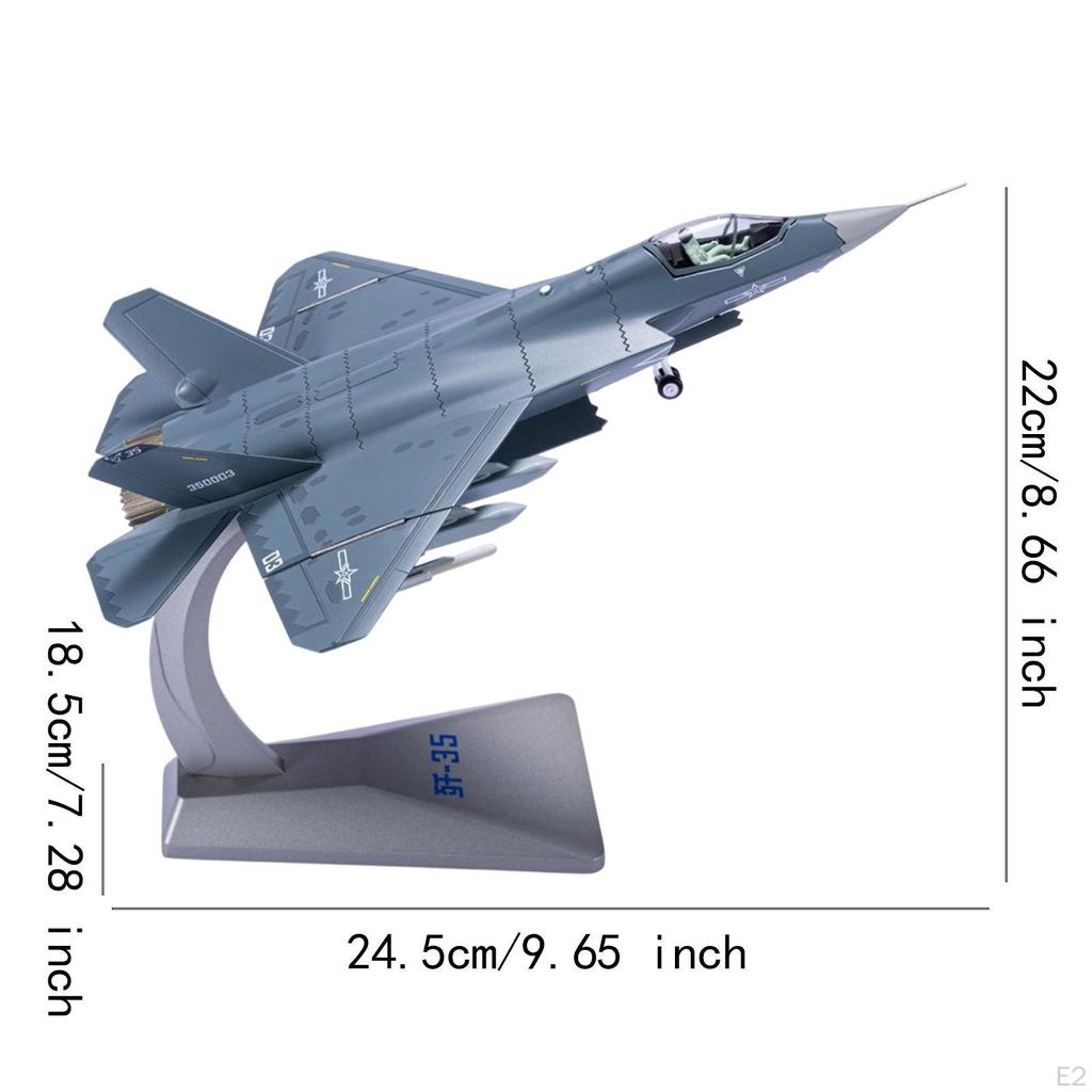 Simulation 1:72 Aircraft Model Zinc Alloy Fighter Diecast with Display Base for Bedroom
