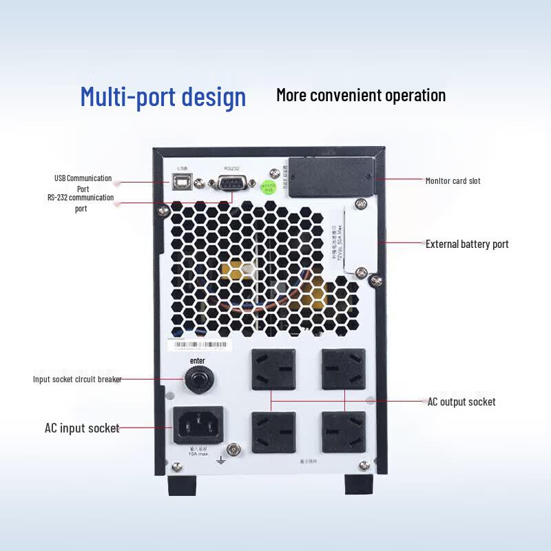 Huawei UPS2000-A 3KTTL UPS System with Battery Cabinet CN Plug (adapter Included)