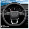 Leather Cover for All Seasons Auto Steering Wheel Cover Ultra-Thin Non-Slip Round Breathable Car Steering Wheel Protector