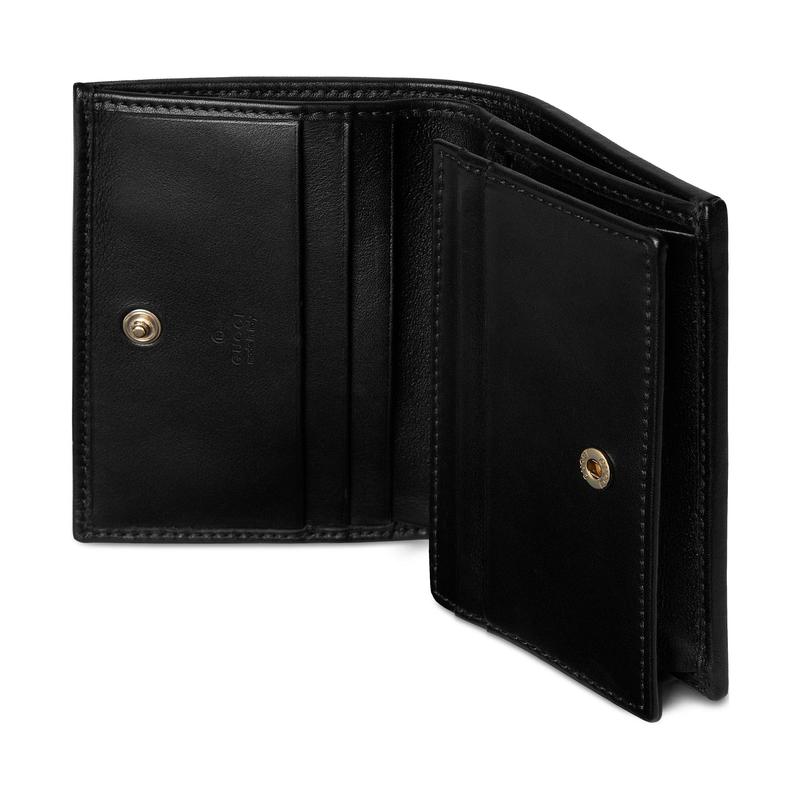 Gucci Horsebit GG Letter Pattern Horsebit Detail Fabric Card Holder Women's Beige and Dark Brown