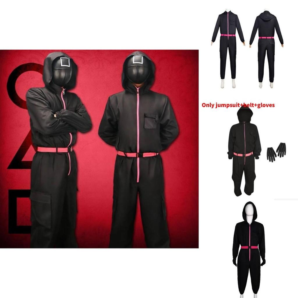 Squid Game Popular Movie Halloween Costume For Kids With Cotton Blend Fabric Cosplay Suit
