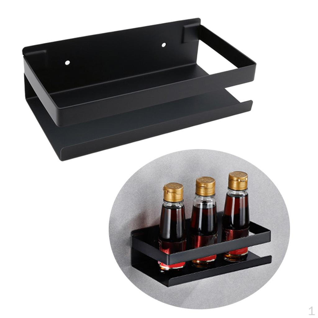 Bathroom Accessories Modern Matt Black Corner Shelves Kitchen Wall Shelf Shower Bath 20x10x5.8cm