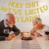 Holy We've Lasted 20 Years Banner, 20th Wedding Anniversary Party Decorations, Funny Decor for Him Her Husband Wife Parents, Pre-Strung, Gold Glitter