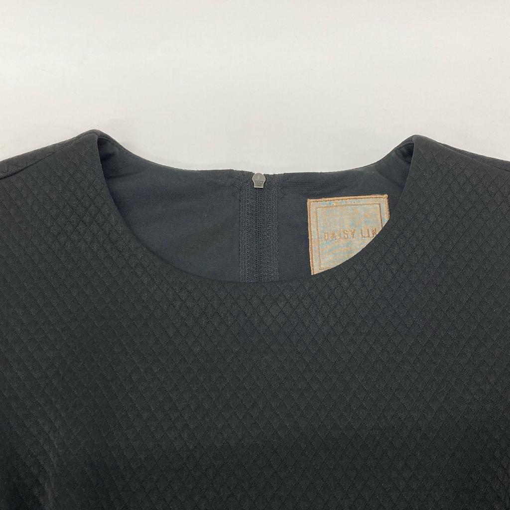 DAISY LIN 36348 Black Knee-length Balloon One Piece dress 40 blackUsed