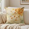 Cozy Autumn Tree And Leaves Cushion Cover Breathable Short Plush Pillow Covers Machine Washable Wrinkle-Resistant Soft Durable