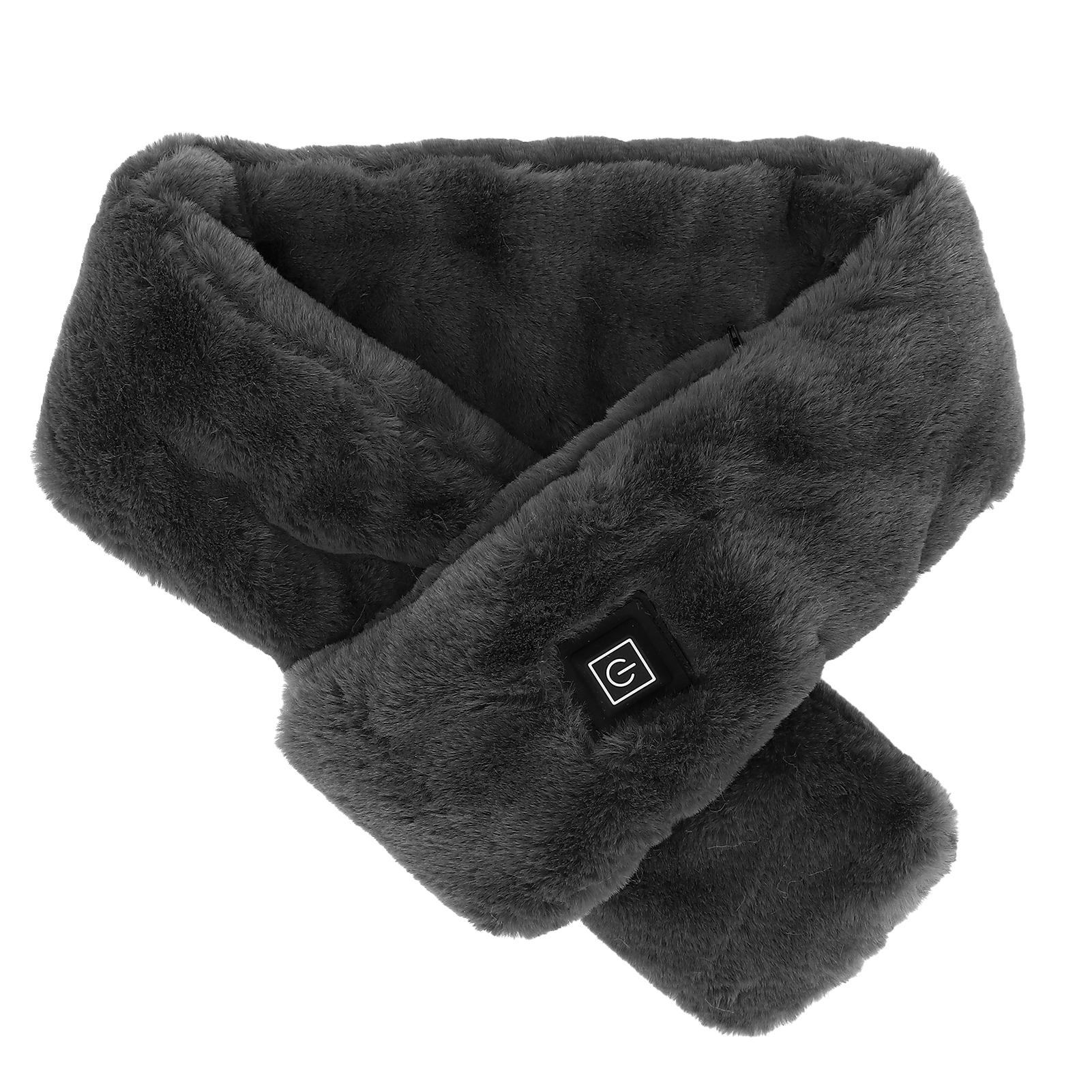 

Шарф с USB-подогревом Регулируемый шарф с подогревом шеи Съемный плюшевый согревающий шарф для шеи Black