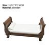 Dollhouse Single Bed Multifunctional Solid Scale 0.05 Dollhouse Furniture Simulation Mini Bed for Kids