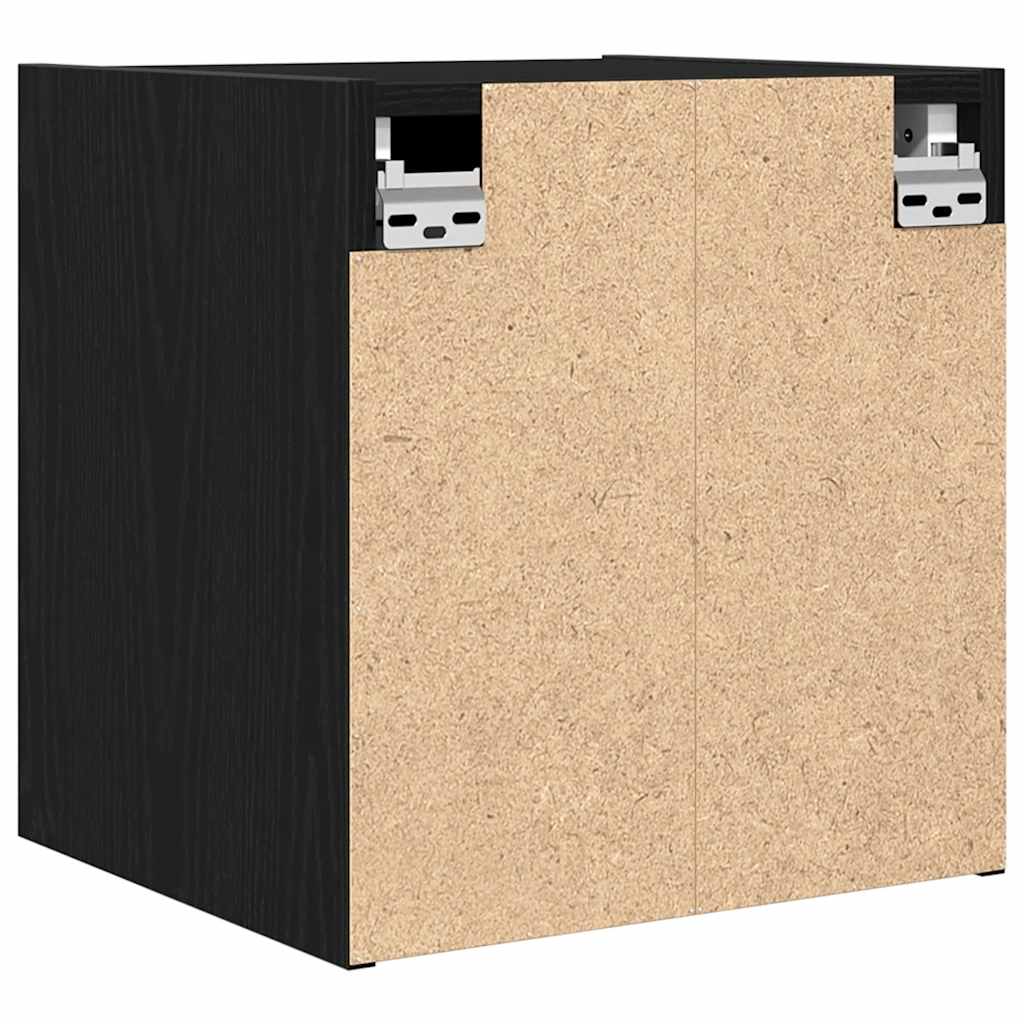Wall Mounted Nightstand Black 38 X 34 X 40 Cm