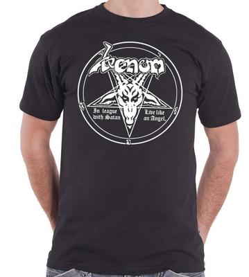 VENOM - In League With Satan - T-SHIRT S-M-L-XL-2XL T-Shirt Nuova di Zecca