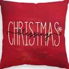 Merry Christmas Decor Cushion Cover 45x45 cm Pillow CaseCartoon Reindeer Santa Claus Printed Throw Pillowcase Linen Pillow Cover