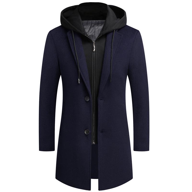 Youth Korean-Style Mid-Length Casual Wool Overcoat