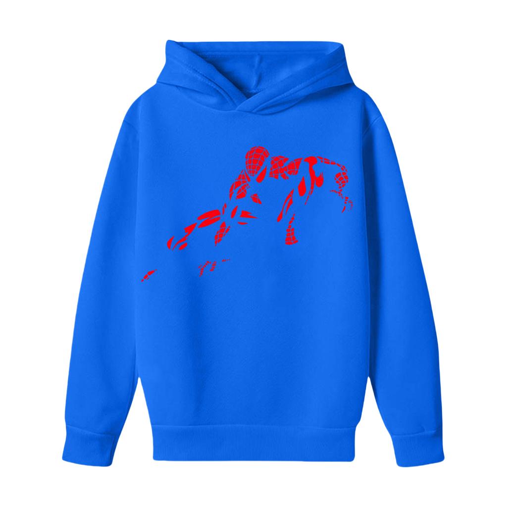 Kids Long Sleeve Letter Print Hoodie, Loose Fit Pullover Sweatshirt for Boys and Girls
