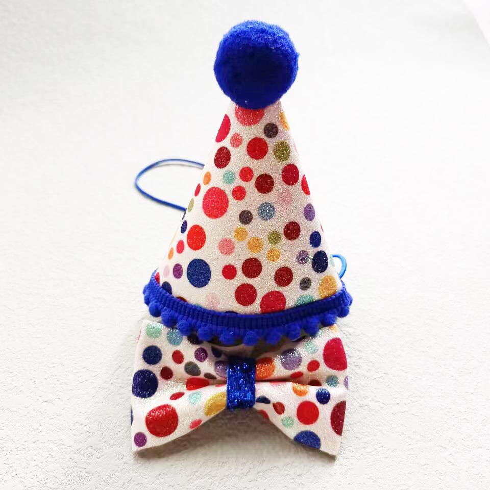 Pet Birthday Set: Cat & Dog Embroidered Bib, Towel, Hat & Bowknot