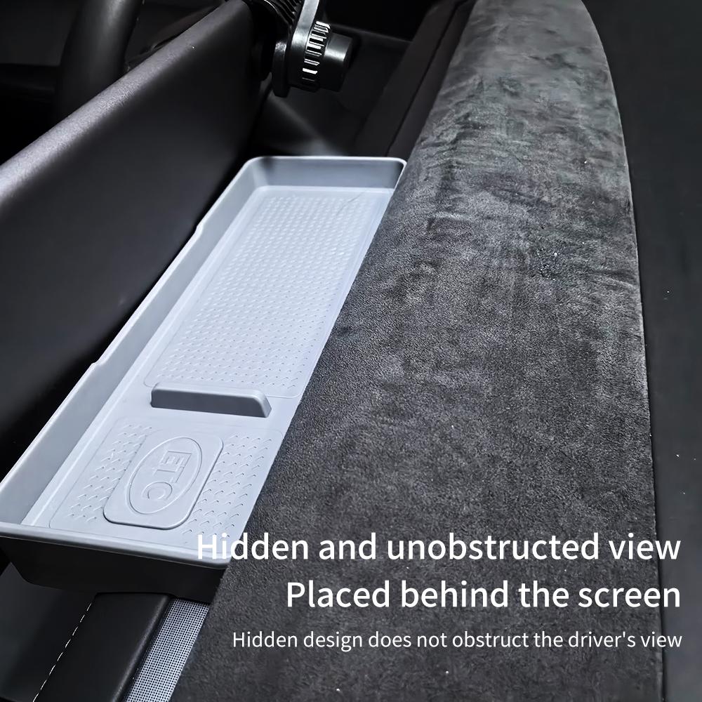 Heenvn ETC Bracket Storage Box For Tesla Model 3 Highland Model Y Juniper 2026 2025 Screen Rear Hidden Organizer Car Accessories