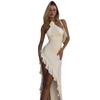 Summer Maxi Dress Women Sexy Split Fashion Sleeveless Backless Slim Dress Female Casual Streetwear Club Elegant Party Dresses