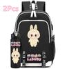 2Pcs/set Anime Cute Printed Backpack with Water Bottle Student Boy Girl Schoolbag Large Capacity Waterproof Bookbag Kid Gift