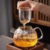 Qinghuan Large Capacity Japanese Glass Teapot with High Temperature Resistance and Thickened Tea Infuser Set