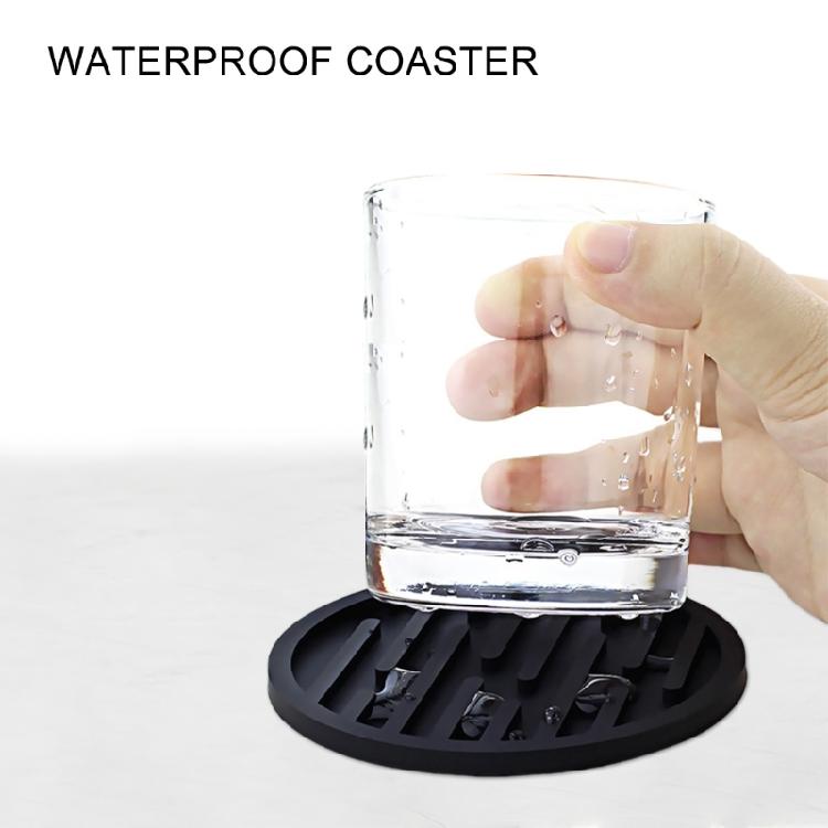 6Pcs Silicone Coasters Cup Mats Dining Decors Unique Round Shape Drink Mats Silicone Texture Suitable for Household Use