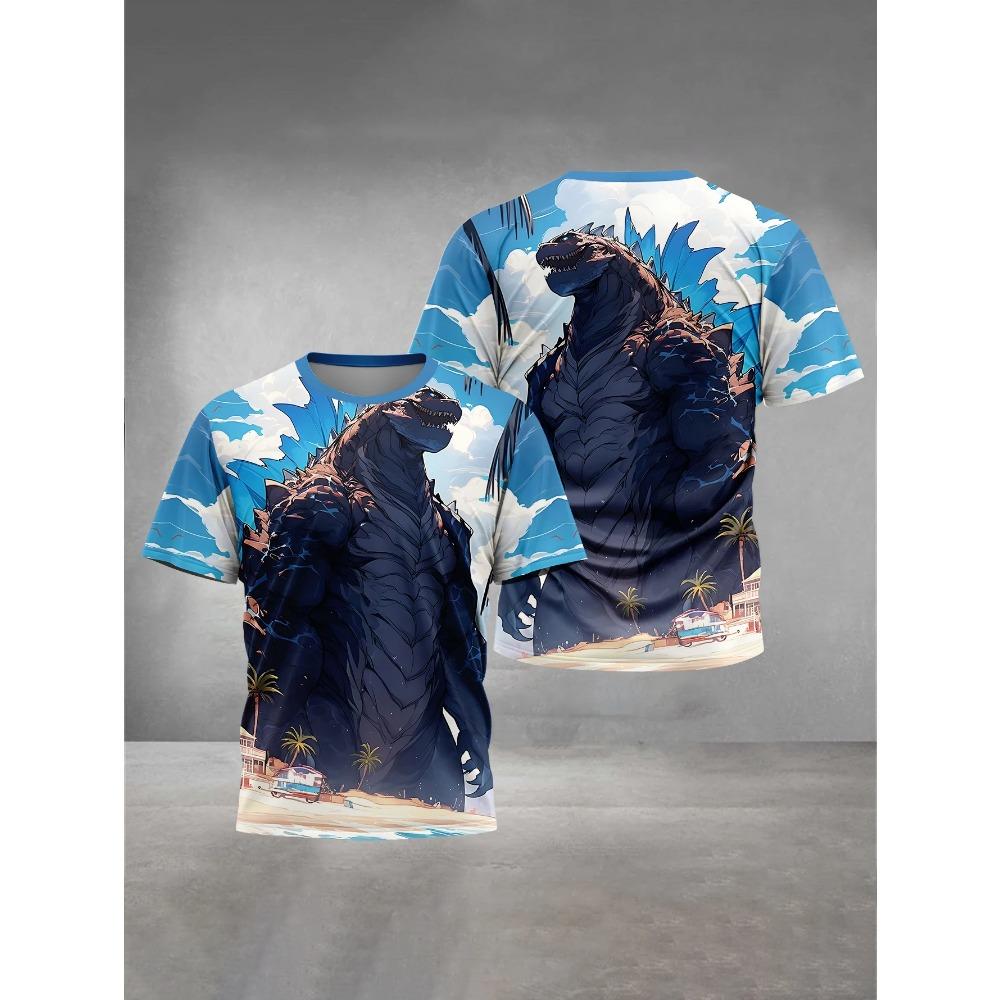 3D Tisk Godzilla Dětské oblečení 5 až 14 let Chlapecké venkovní oblečení pro děti Chlapec Dívka Dětské tričko Top košile