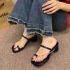 Fashion Women Sandals Summer Fashion Jelly Flip Flops Non-slip Flat Sandals Woman Metal Chain Sandalia Feminina Shoes Woman