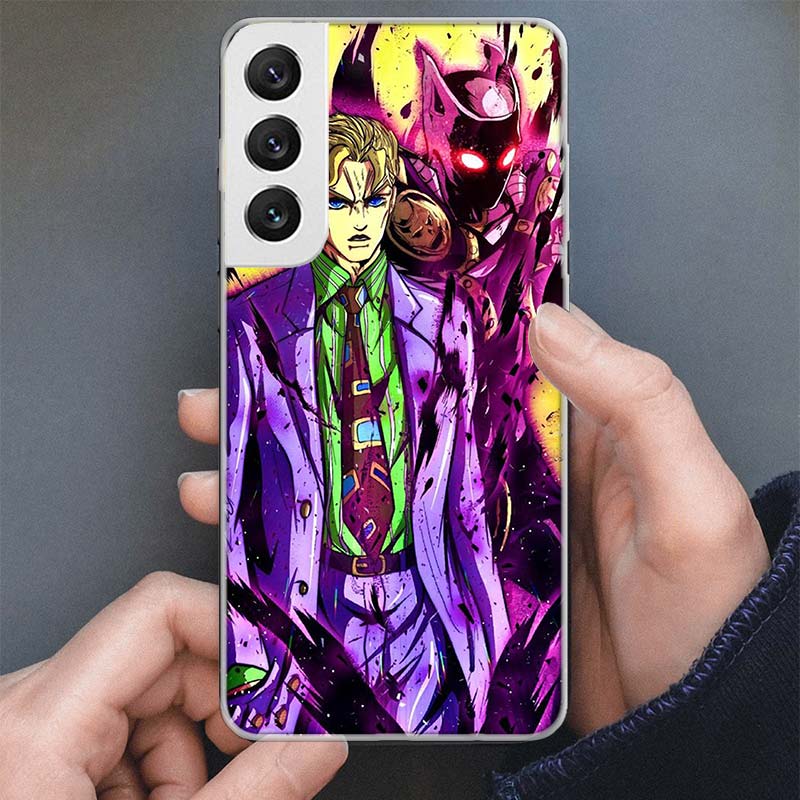 JoJo Kira Yoshikage Killer Queen Phone Case For Samsung Galaxy S25 S24 S23 Ultra S22 Plus S21 S20 FE S10 + S25 Edge Soft Cover S