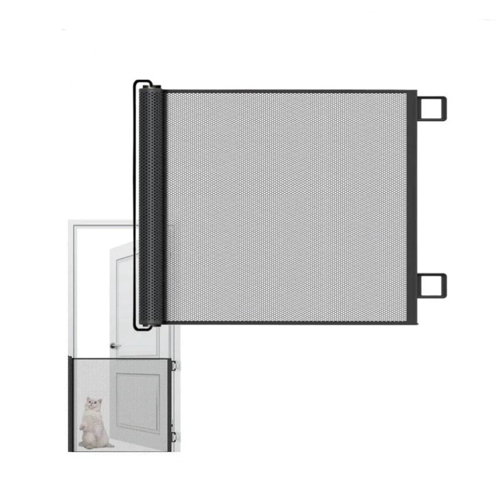 Retractable Pet Gate for Doorways and Stairs, Mesh Gate for Dog, Cat, Indoor & Outdoor Use, Easy Installation