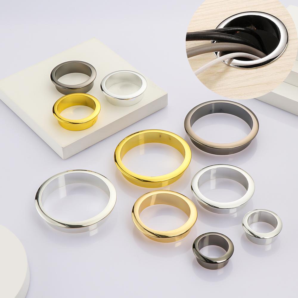 25-80MM Computer Desk Cable Grommets Wire Hole Cover Cabinet Vent Decorative Ring Cable Outlet Port Furniture Hardware Supplies